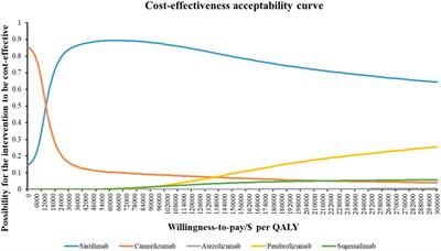 Economic evaluation of five first-line PD-(L)1 inhibitors for treating non-squamous non-small cell lung cancer in China: A cost-effectiveness analysis based on network meta-analysis